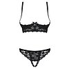 Set Fara Cupe Obsessive Letica Negru S-M