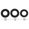Set Inele Penis Titan 3 în 1 Silicone Negru Thumb 1