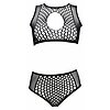 Set Le Desir Duo Net Key-Hole Negru S-L