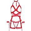 Set Leg Avenue Cami Cuffs Rosu XS-L