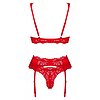 Set Obsessive Amor Cherris 3 Piese Roșu S-M Thumb 1