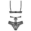 Set Obsessive Blomentis 2 Piese Negru XS-S Thumb 1