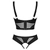 Set Obsessive Chic Amoria 2 Piese Decupat Negru XS-S Thumb 1