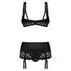 Set Obsessive Lecille 3 Piese Negru S-M Thumb 1