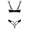 Set Obsessive Nesari Decupat 2 Piese Negru XS-S Thumb 1