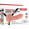 Strap On Vibrating Unisex Hollow 19cm Natural Thumb 2