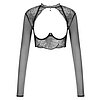 Top Obsessive Mibelia Negru XS-S
