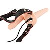 Vibrating Double Strap-On Natural Thumb 6