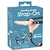 Vibrating Double Strap-On Natural Thumb 3