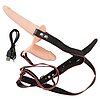 Vibrating Double Strap-On Natural Thumb 5