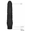 Vibrator 20.3cm Thin Realistic Negru Thumb 2