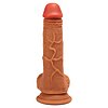 X-MEN 8.3 inch Double Layer Silicone Dildo Brown Natural Thumb 2