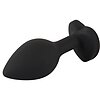 You2Toys Dop Anal Compact Din silicon cu Piatră Inimă 7.3cm Negru Thumb 1
