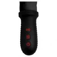 8X Auto Pounder Vibrating and Thrusting Dildo with Handle Negru