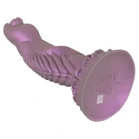 Alien Phallus – Dildo siliconic, Finisaj Metalic 21,2 cm Mov