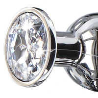 Plug Anal Diamond Bijou Large Argintiu