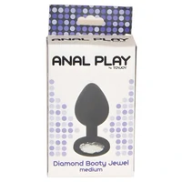Anal Plug Diamond Jewel Medium Negru