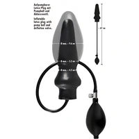 Anal Plug Latex Gonflabil 19.5cm Negru
