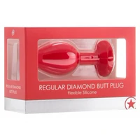 Anal Plug Regular Diamond Rosu