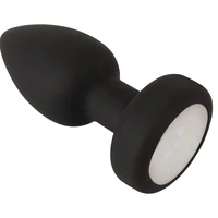 Anos Plug Anal RC cu LED Flash - 7 Moduri, Reîncărcabil Negru