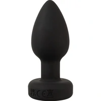 Anos Plug Anal RC cu LED Flash - 7 Moduri, Reîncărcabil Negru