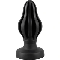 ANOS Super Soft Plug Anal 7 cm — Ventuză, Fixare Hands-free Negru