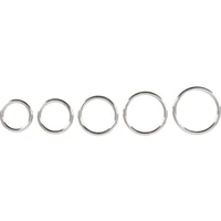 Bad Kitty Set of 5 Metal Rings Argintiu