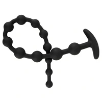 Black Velvets Anal Beads Negru