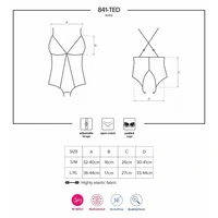Body Obsessive 841-TED Negru S-M