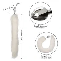 CalExotics Running Wild – Plug Metalic cu Coadă Albă 36.75cm