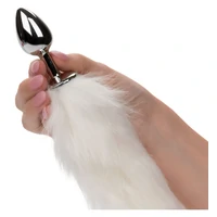 CalExotics Running Wild – Plug Metalic cu Coadă Albă 36.75cm