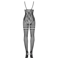 Catsuit Plasă Obsessive F213 Negru S-L