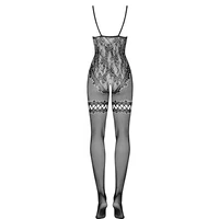 Catsuit Plasă Obsessive F213 Negru S-L