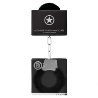 Cătușe Beginners Handcuffs Furry Negru