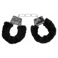 Cătușe Beginners Handcuffs Furry Negru