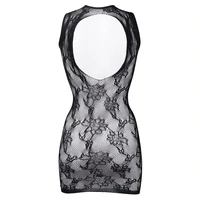 Chemise Le Désir High Neck Lace Mini Dress Negru S-L