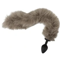 Coada Fluffy Gri cu Plug Din silicon You2Toys — 45 cm