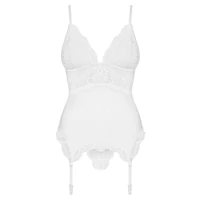 Corset Alb Elegant Obsessive 810-COR L-XL