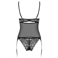 Corset Cu Șnur Obsessive Contica Negru S-M