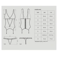 Corset Obsessive Emperita Negru 2XL