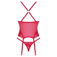 Corset Obsessive Lacelove Roșu XS-S