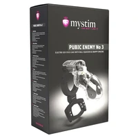 Cusca de Castitate Cu Electrostimulare Enemy No. 3 Transparent