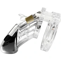 Cușcă Penis Electrică Discretă cu Telecomandă Transparent