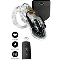 Cușcă Penis Electrică Discretă cu Telecomandă Transparent