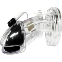 Cușcă Penis Electrică Discretă cu Telecomandă Transparent