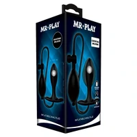 Debra Plug Anal Gonflabil Reglabil — Ajustare sigură 9.1cm Negru