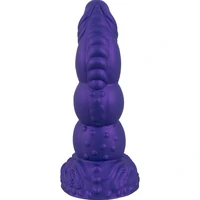 Demonul Dorinței — Dildou siliconic 22,5 cm cu Ventuză Mov