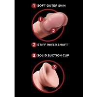 Dildo 3D Cu Testicule 21cm