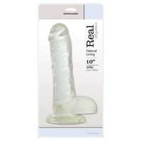 Dildo Cu Ventuză Jelly Real Rapture 25.5cm Transparent