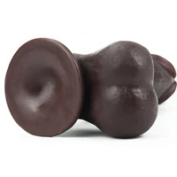 Dildo cu Ventuză Sliding Skin Dual Layer Dong Maro